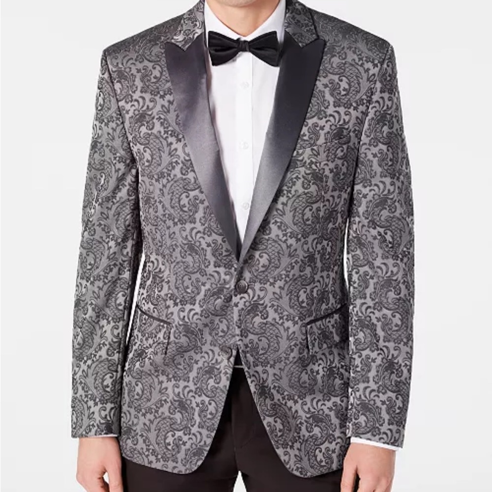 Modern-Fit Stretch Paisley Jacquard Dinner Jacket